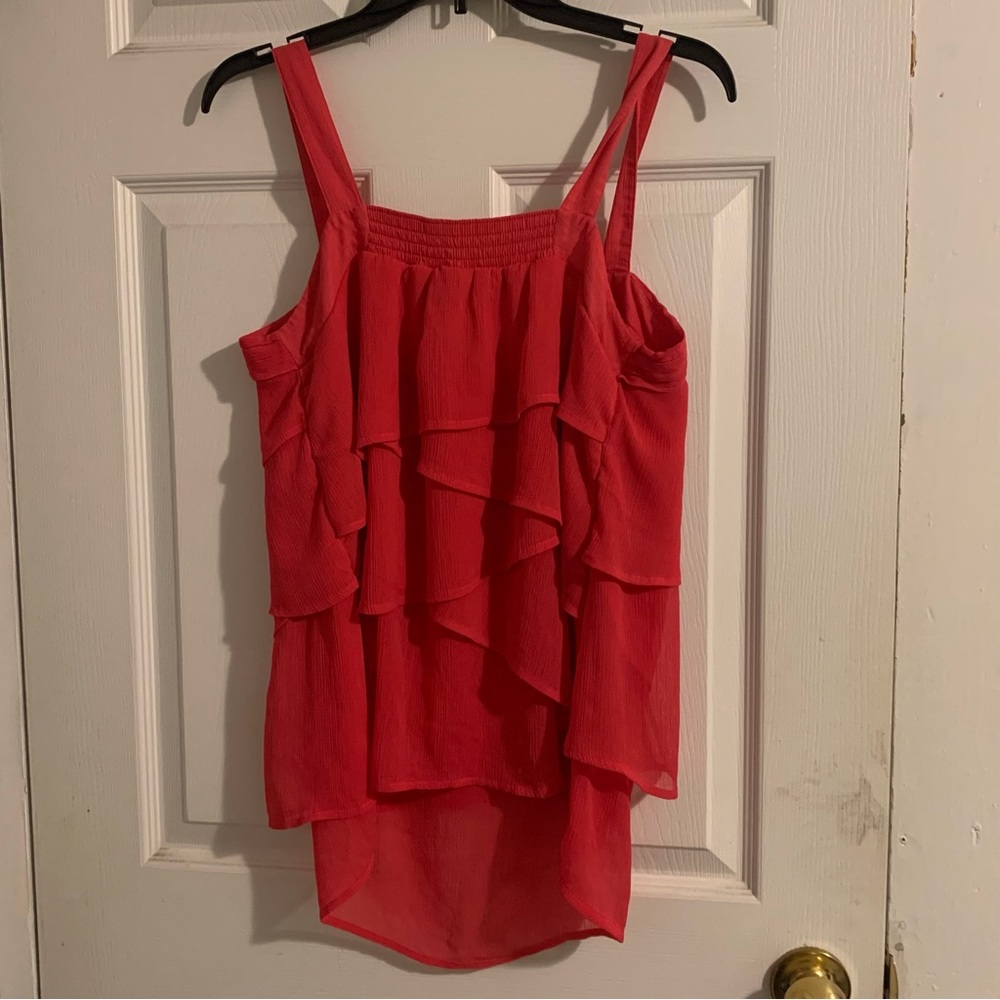 Lane Bryant Hot Pink Layered Tank Top